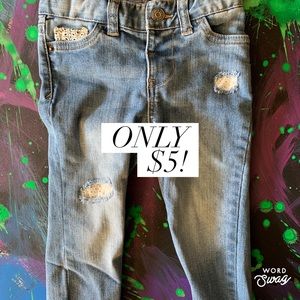 Cat & Jack Toddler Girls Distressed Eyelet Jeans